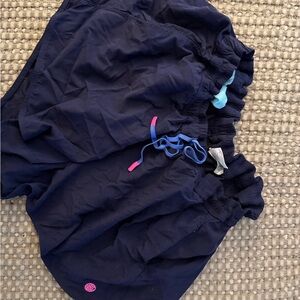 Lilly Pulitzer Navy Blue Shorts with Light Blue Accents